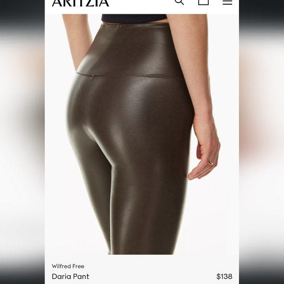 Wilfred aritizia daria vegan leather pant legging - Picture 2 of 3